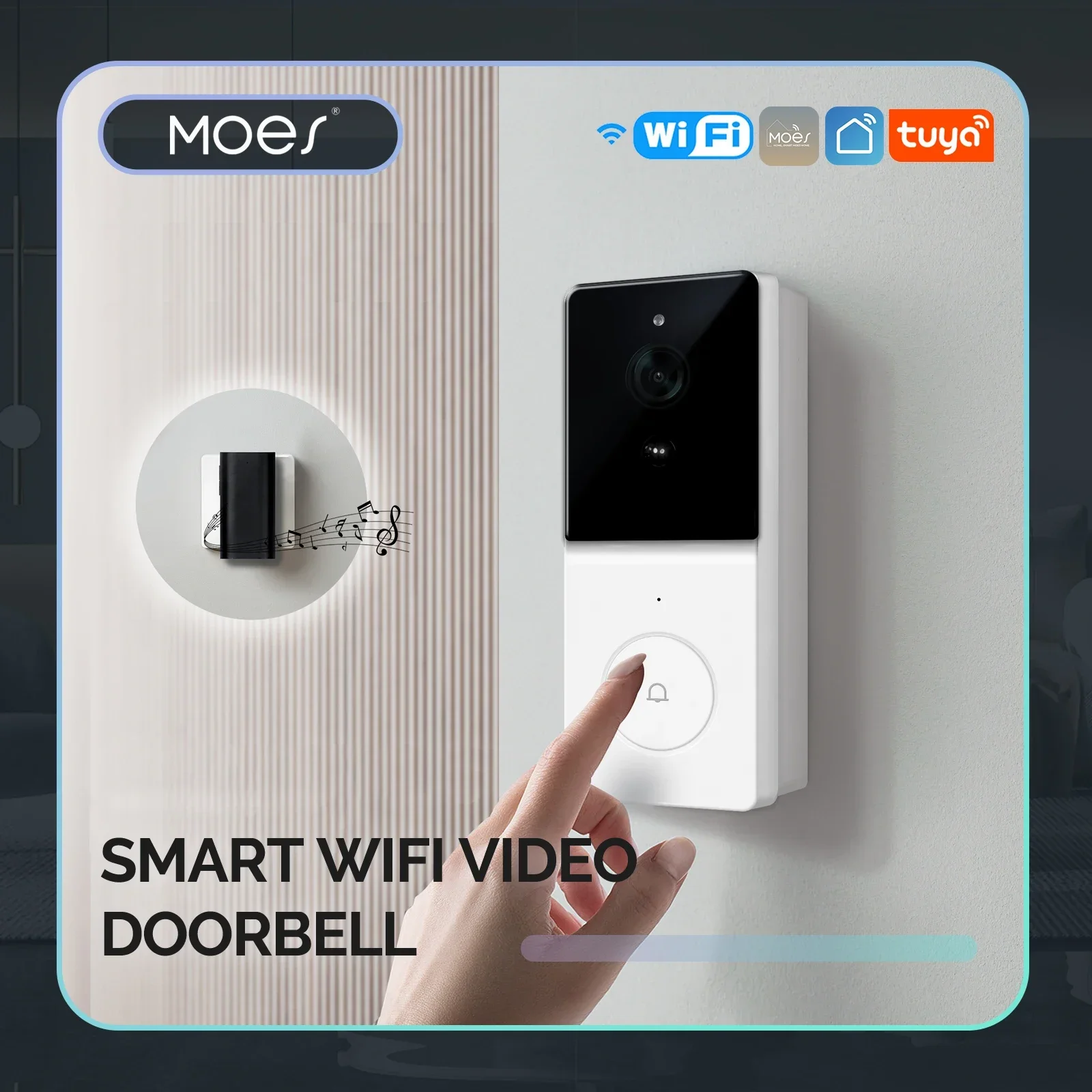 Smart Doorbell Wired - MOES Tuya Smart WiFi Video Doorbell