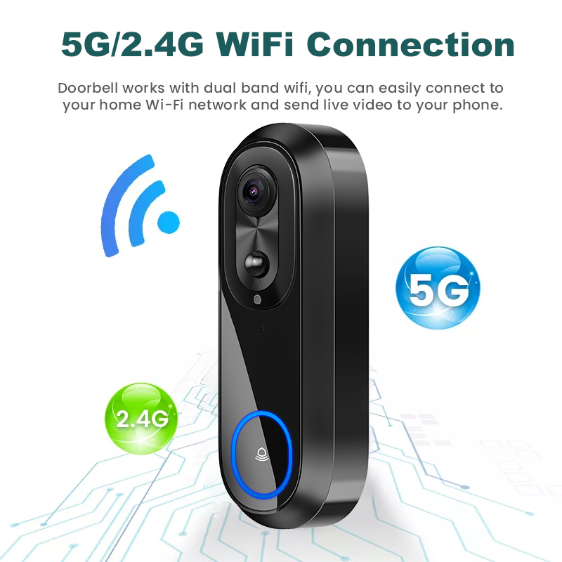 5G 2.4G WiFi Video Doorbell 10 - огляд і ціна Smart Doorbell Wired