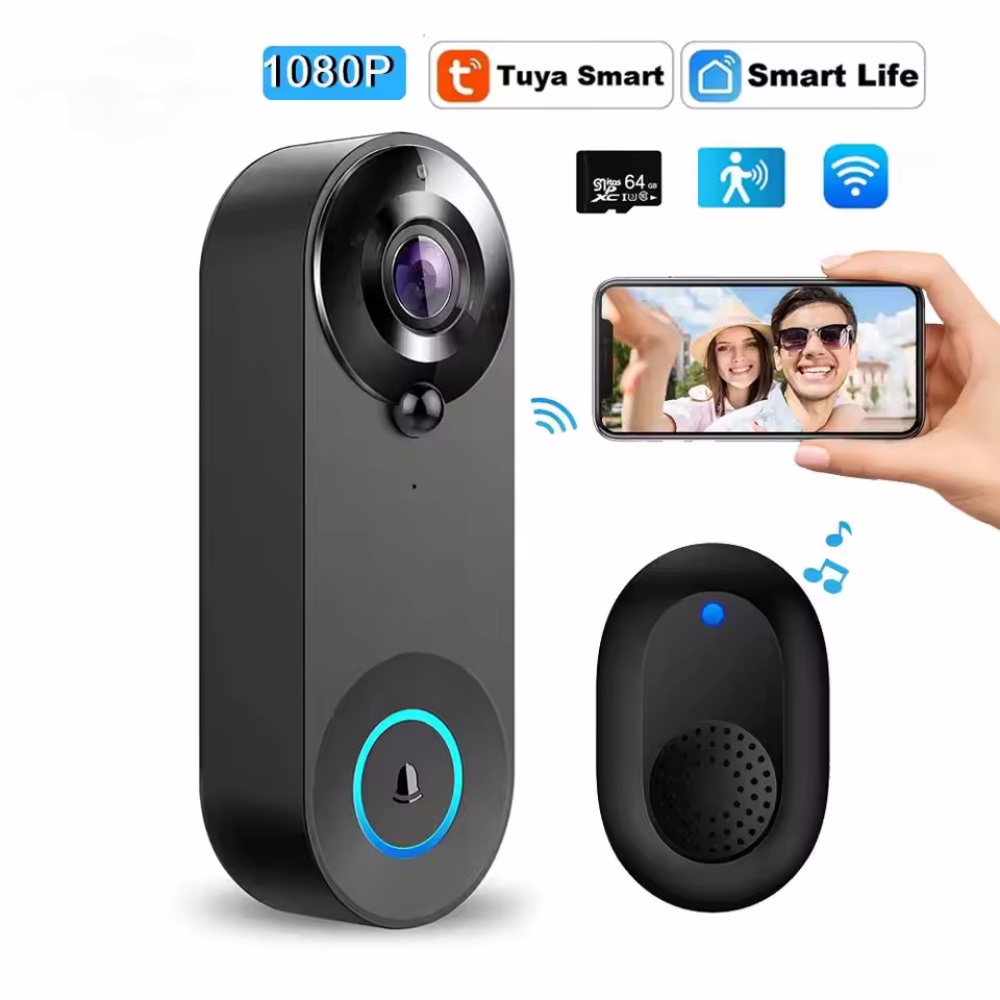Tuya 1080P Wireless WIFI Doorb - огляд і ціна Smart Doorbell Wired