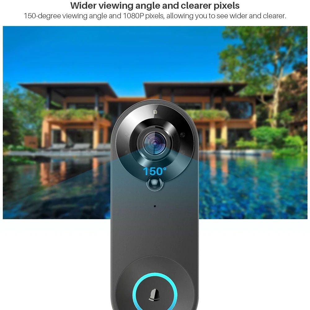 Tuya 1080P Wireless WIFI Doorb - огляд і ціна Smart Doorbell Wired